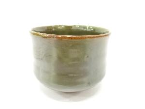 若山造　緑釉　茶碗